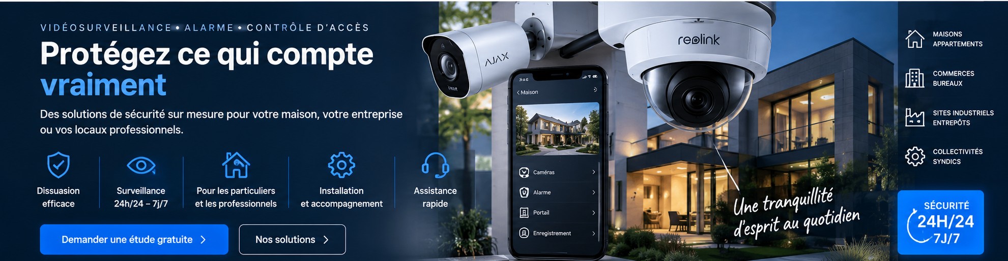 Solutions BFC Système : vidéosurveillance, alarme et contrôle d'accès pour particuliers et professionnels
