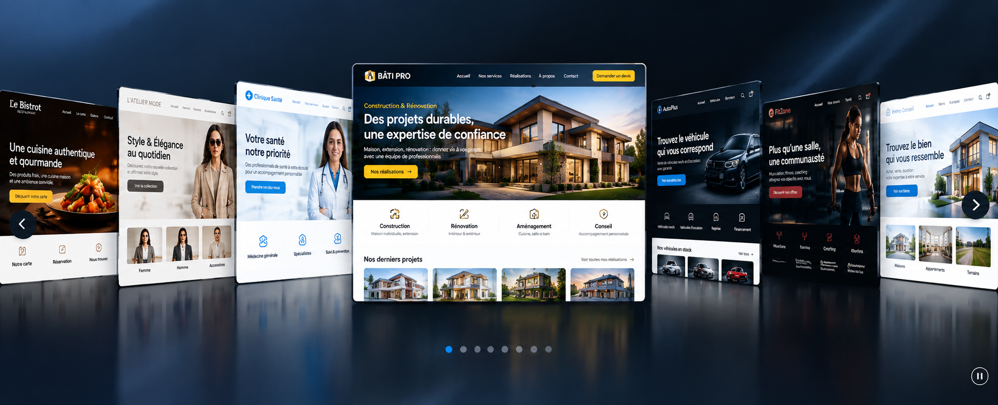 Exemple de site internet Création / Portfolio — STUDIO CRÉATIF